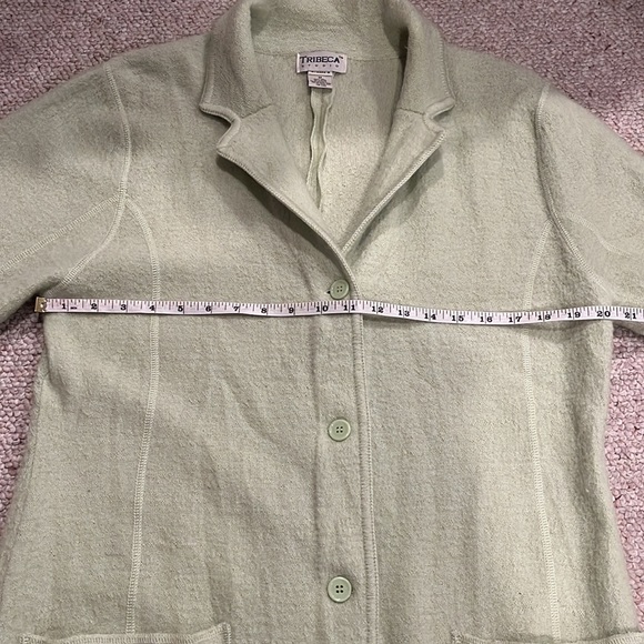 Tribeca Studio VTG long wool sweater jacket M - Picture 6 of 9